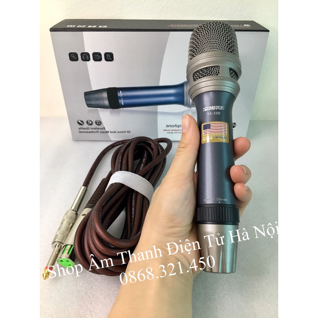 Mic Có Dây TA 100 Chất Lượng Âm Thanh Chân Thực, Hát Nhẹ , Hút Giọng Cho Ra Âm Thanh Chuẩn Mực,Chuyên KARAOKE