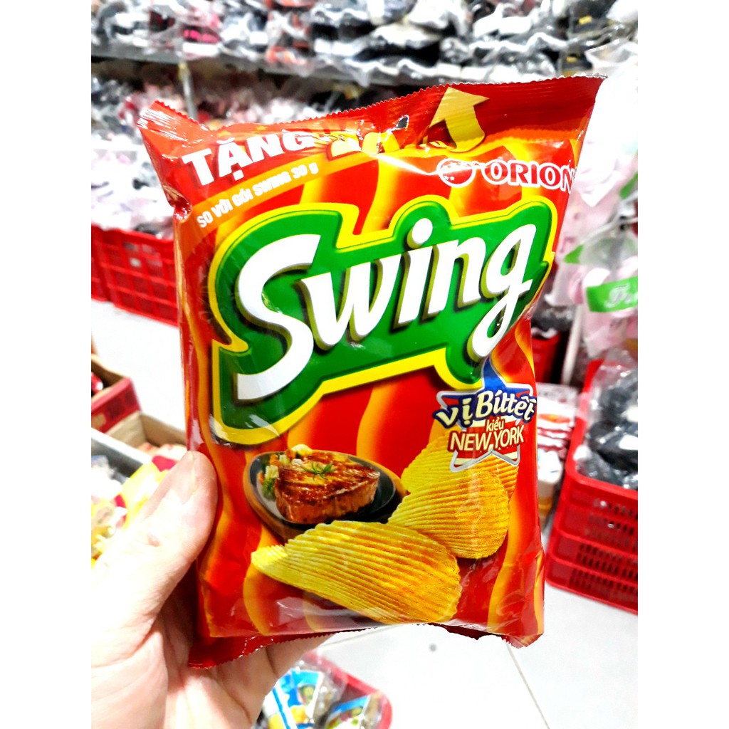 Bánh Snack Swing Vị Bò Bít Tết, Gà Teriyaki, Bò Nướng Tiêu Đen Bịch 36 - 63g