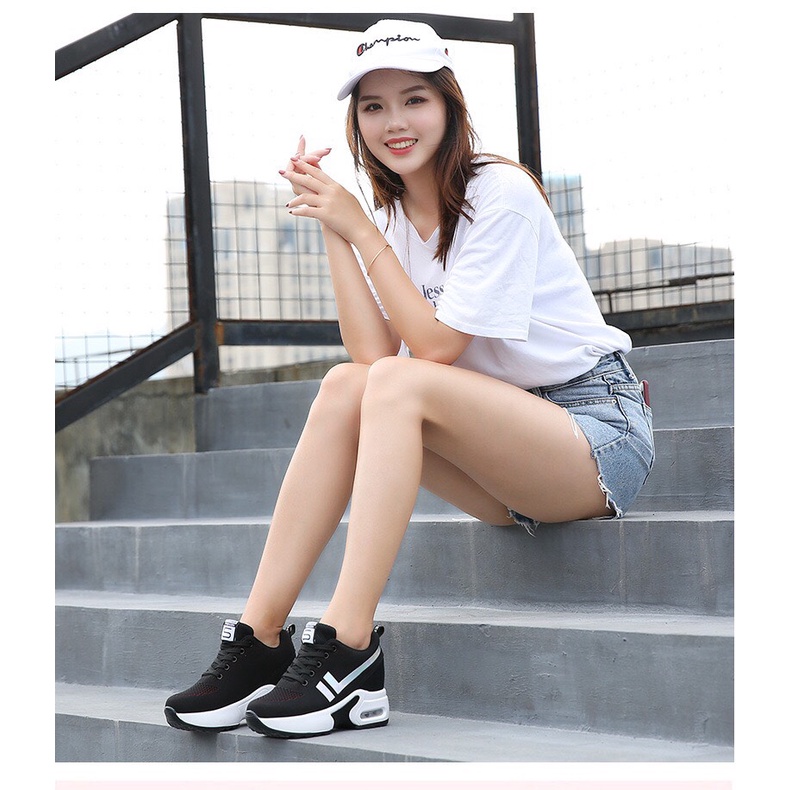 Giày thể thao nữ giày đế độn 8CM cao cấp siêu đẹp siêu hot giá rẻ !