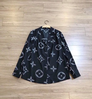 Áo sơ mi cổ vest LV