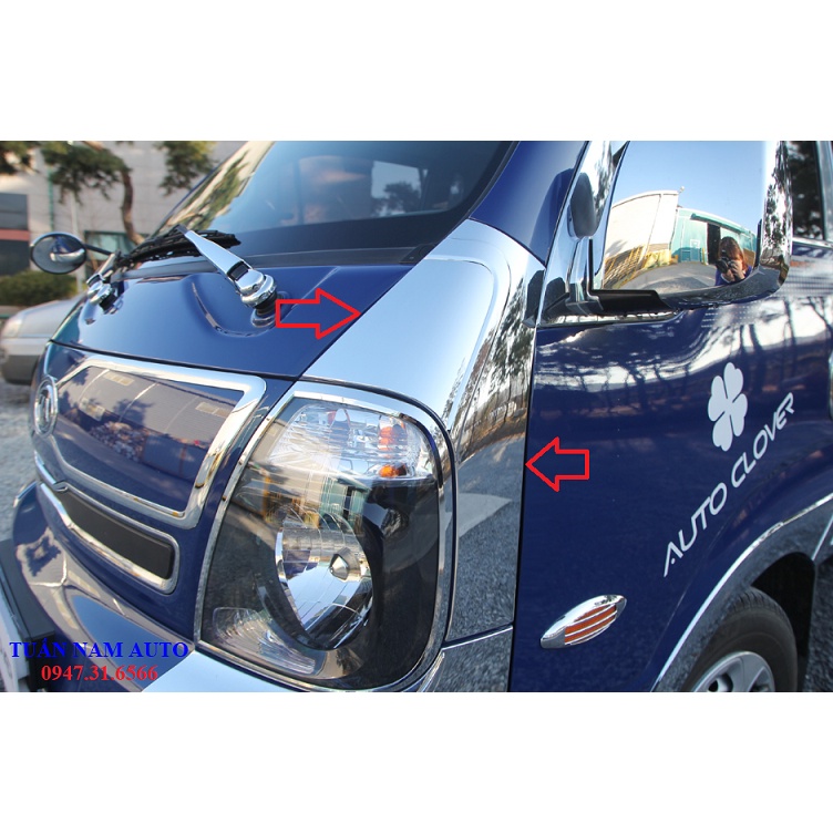 [HN] ỐP TRỤ A GÒ MÁ TRÊN XE TẢI KIA K250, K200 2018 – 2022 CHROME (Hàng Korea Cao Cấp)