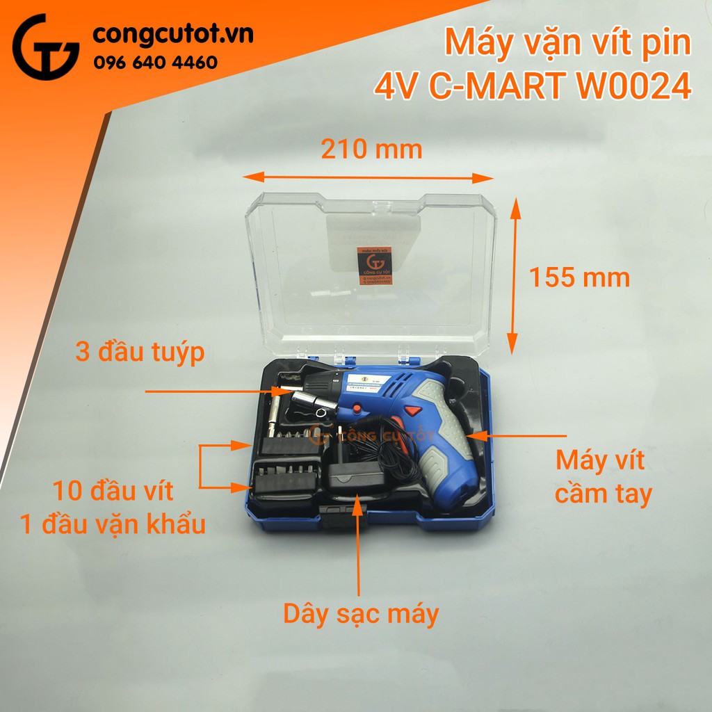 Máy vặn vít pin 4V C-MART W0024