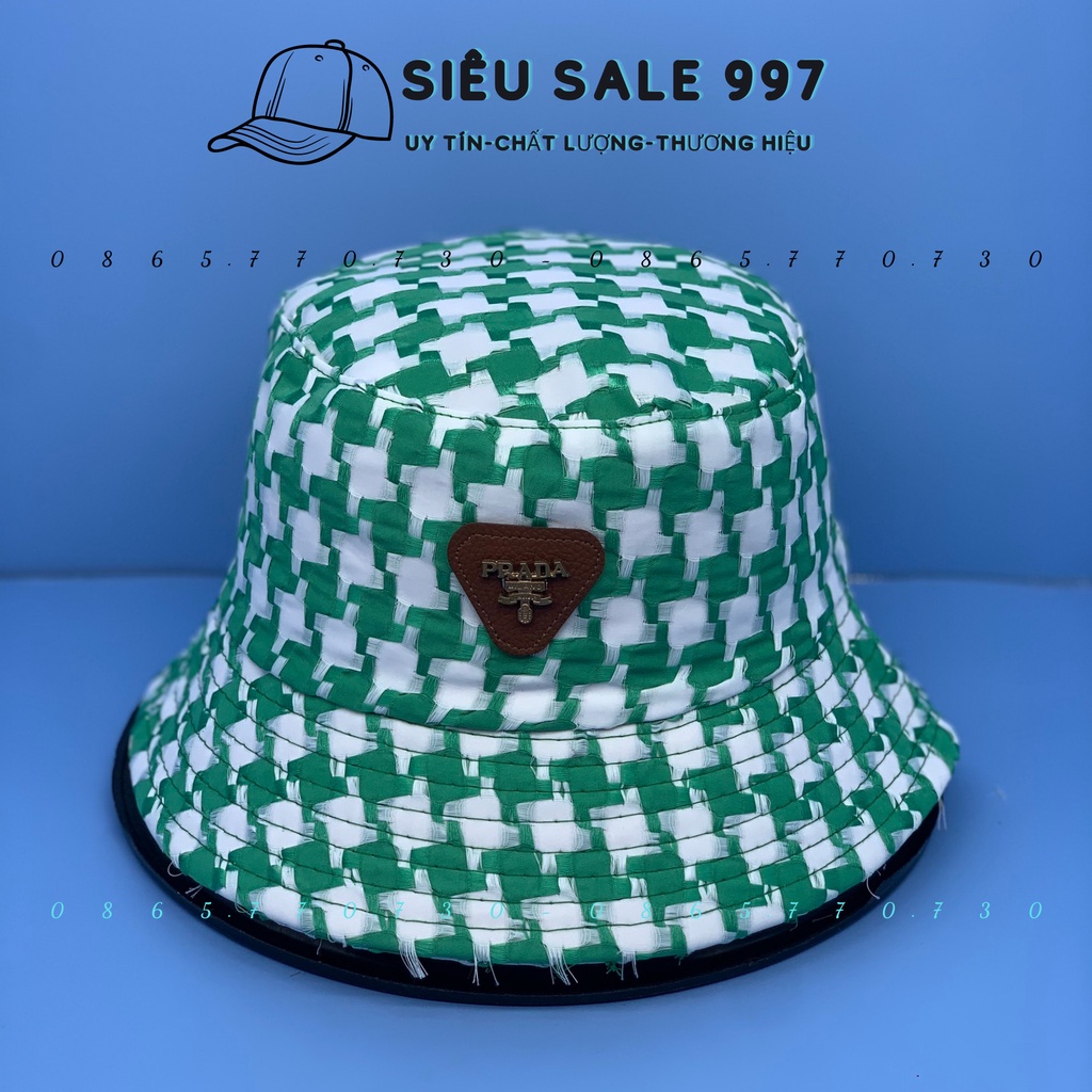 MŨ BUCKET ZICZAC BỜ RA ĐÀ CHẤT LƯỚI CƯỚC LOGO TAM GIÁC HOT TREND