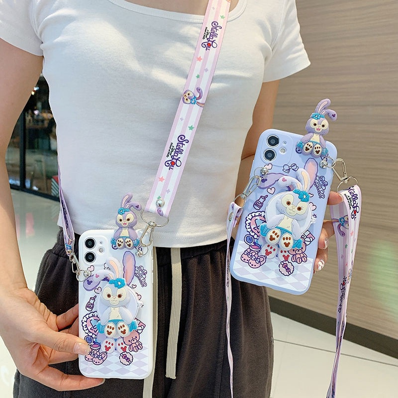 For Xiaomi Redmi Note 12 Pro+ 11 Pro 12S 11S 10S 10 5G 9S 9 8 7 Pro Redmi 13C 12C 10C A2 A1 9A 9C 9T Hình vẽ 3D Stellalou với Gương trang điểm Dây nghiêng Vỏ điện thoại mềm