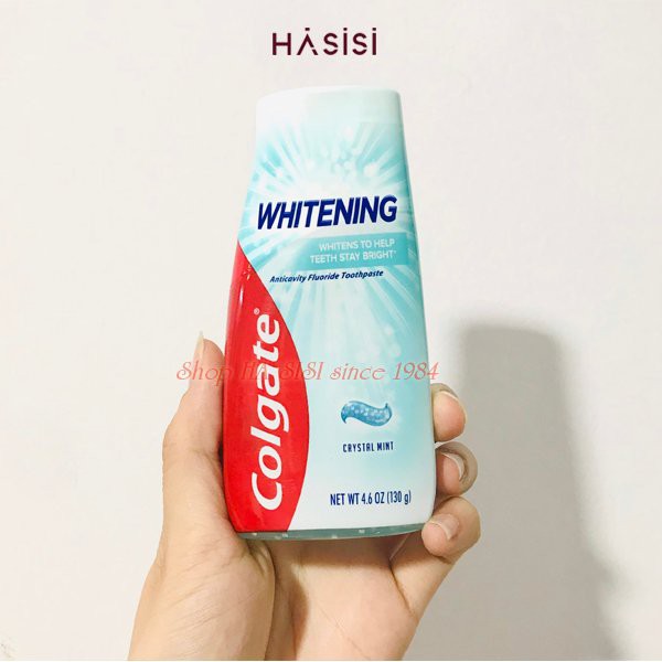 Kem đánh răng Colgate Whitening Crystal Mint - 2 in 1 Toothpaste & Mouthwash 130g