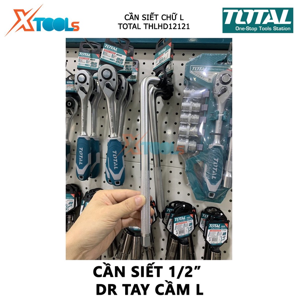 Cần siết tay cầm L 1/2 inch TOTAL THLHD12121 | tay cần lực Kích thước 1/2&quot;, Chiều dài 12 inch (300mm), Chất liệu thép CR