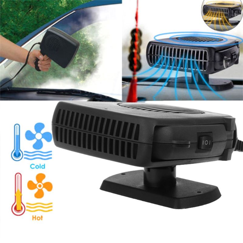 Quạt Sưởi Ấm Bằng Gốm 2 Trong 1 Cho Xe Hơi DC