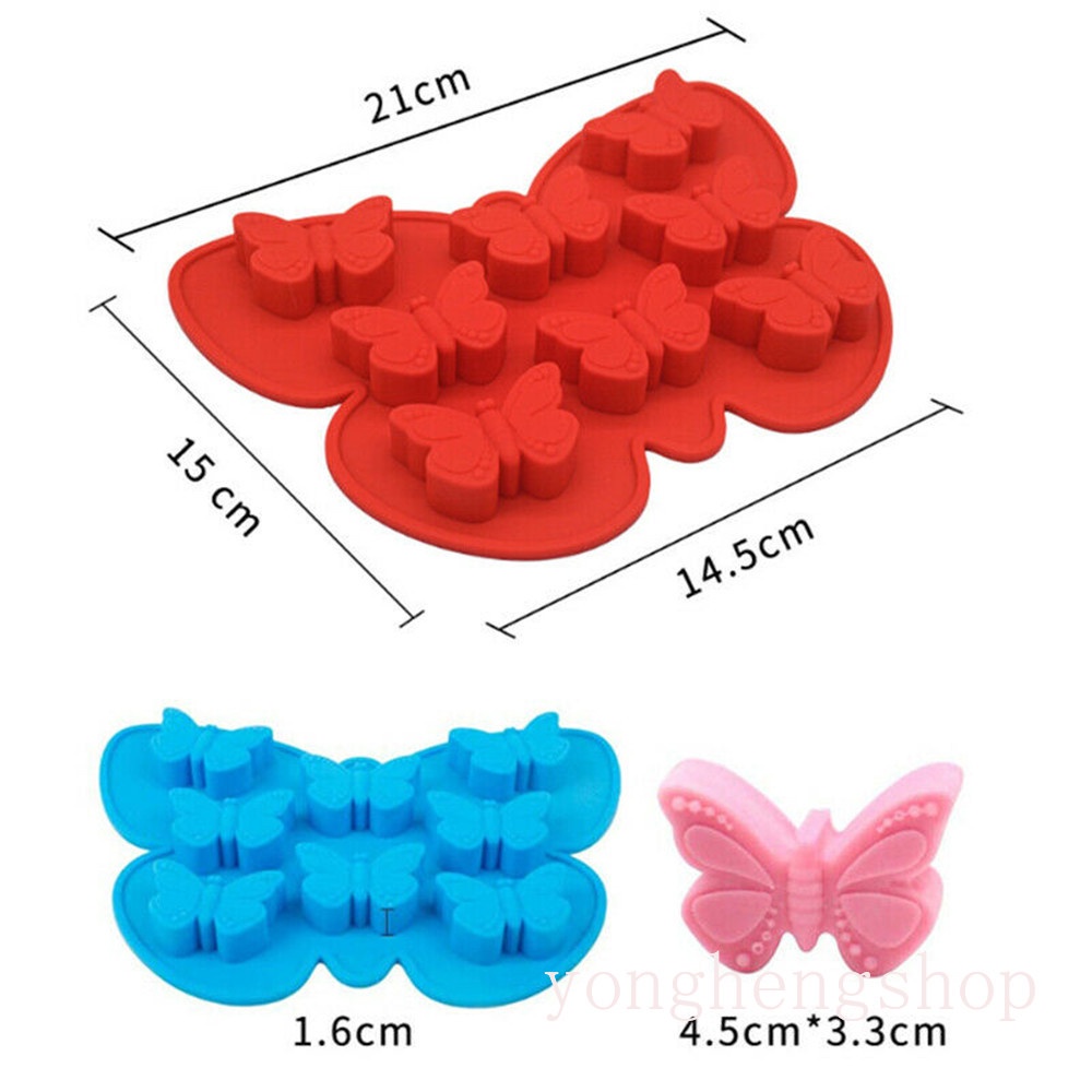 Khuôn Silicone Làm Bánh Kẹo Hình Bướm 3D Độc Đáo