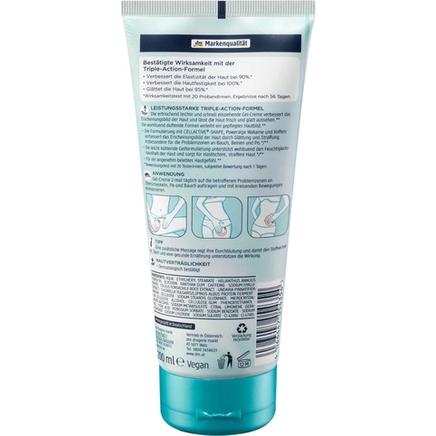 Kem đánh tan mỡ bụng, đùi, mông Balea Cellulite Body, 200ml
