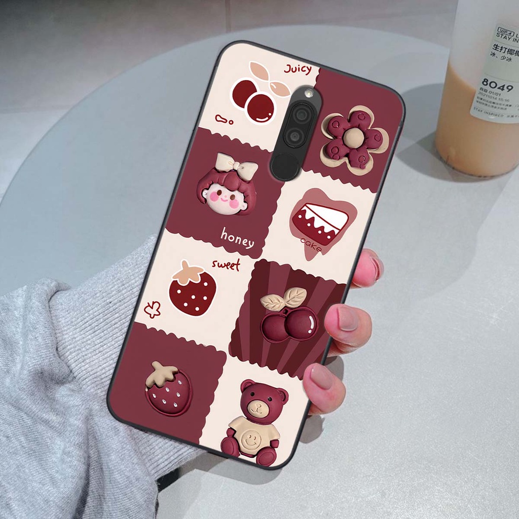 Ốp Xiaomi Redmi 8 in hình trái tim, caro kẹo ngọt đầy cá tính siêu đẹp siêu chất