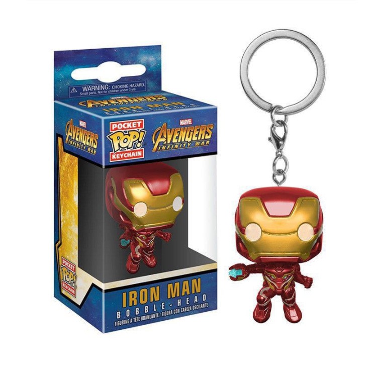 Móc khóa hình nhân vật siêu anh hùng Marvel Iron man Spider-Man Hulkbuster Thanos trong The Avengers