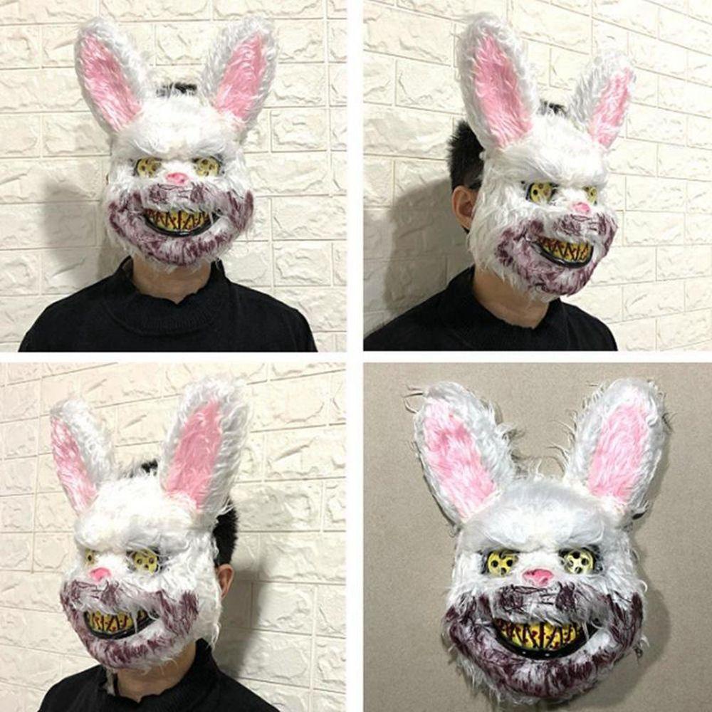Mặt Nạ Bảo Vệ Nửa Mặt Hóa Trang Halloween Hình Thỏ Đẫm Máu