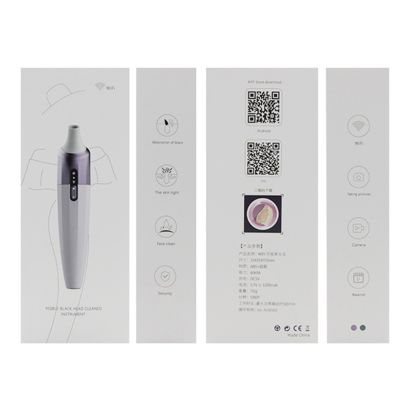 Youyo Máy Hút Mụn Đầu Đen Làm Sạch Điện Tử WiFi Có Camera