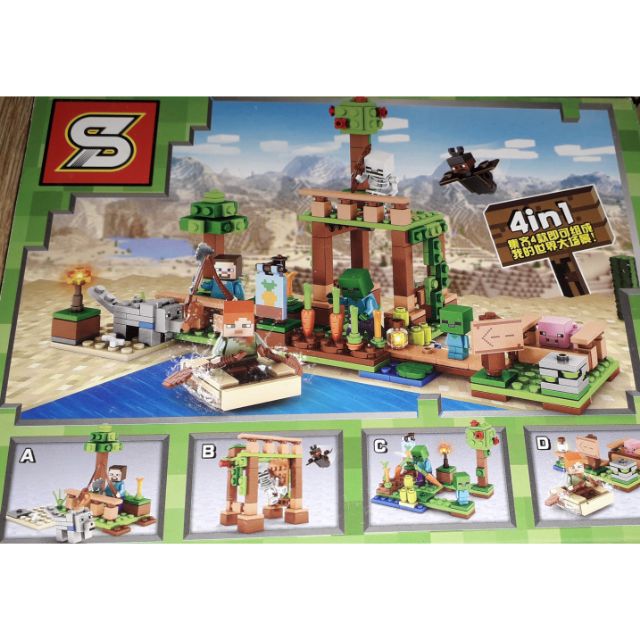 Lắp ráp 1 hộp LegoMyWord 6197 có nhiều chi tiết bằng nhựa rất đẹp