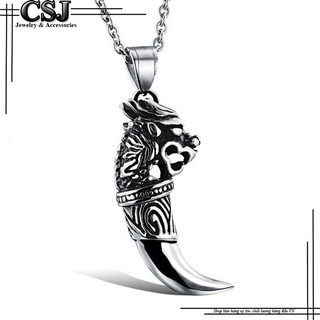 Mặt dây chuyền inox nam đầu lân thời trang Hàn Quốc
