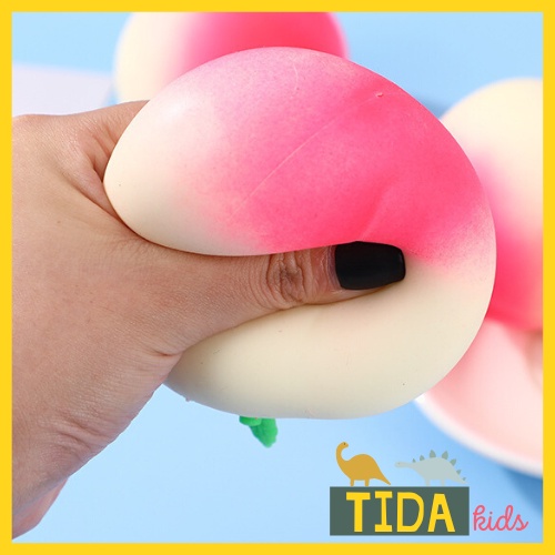 Đào Bóp Mềm ⚡ HOT TREND ⚡ Squishy Mochi Đào Tiên Cute, Đồ Chơi Xả Stress Dễ Thương Xua Tan Căng Thẳng, TiDa Kids Shop