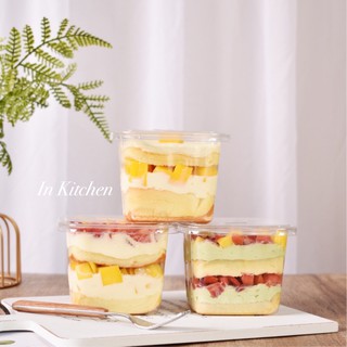 Hộp mousse vuông có nắp - đựng Tiramisu, Mousse