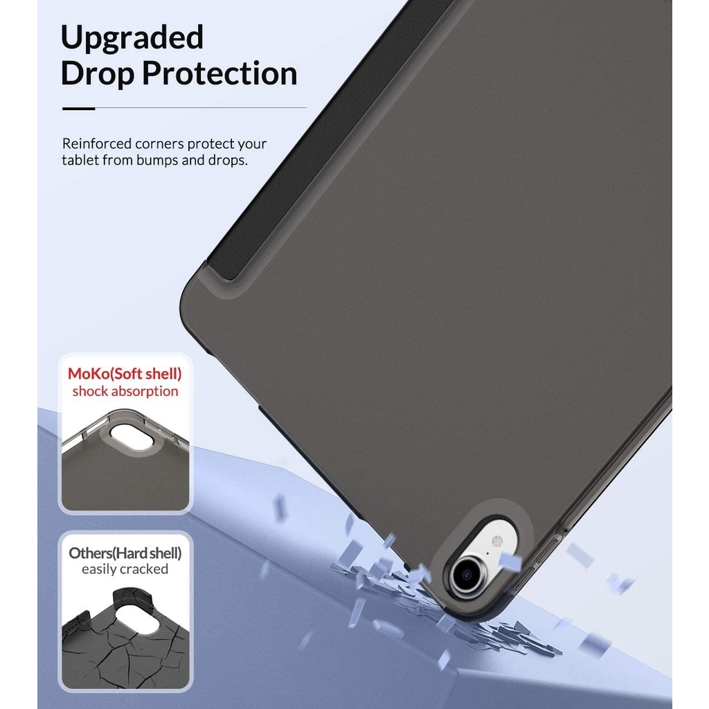 Bao Da Máy Tính Bảng Mềm Có Giá Đỡ Có Ngăn Đựng Bút Cảm Ứng Cho iPad Air 5th / 4th Gen10.9 Inch 2022 / 2020 / iPad 2nd