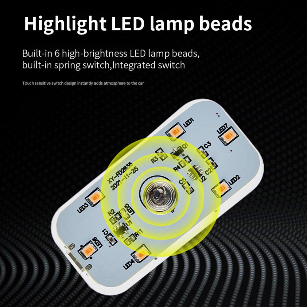 Đèn LED Không Dây Cảm Ứng Gắn Trần Xe Hơi Kèm Sạc USB Tiện Dụng