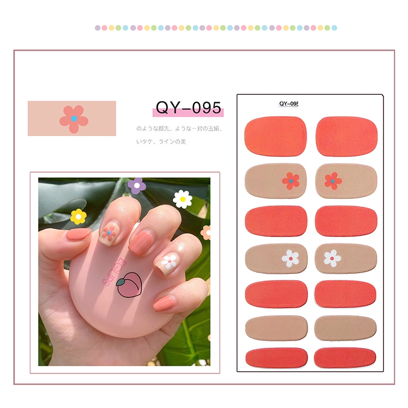 Set 14 miếng dán trang trí móng tay 3D QY090-110 DIY