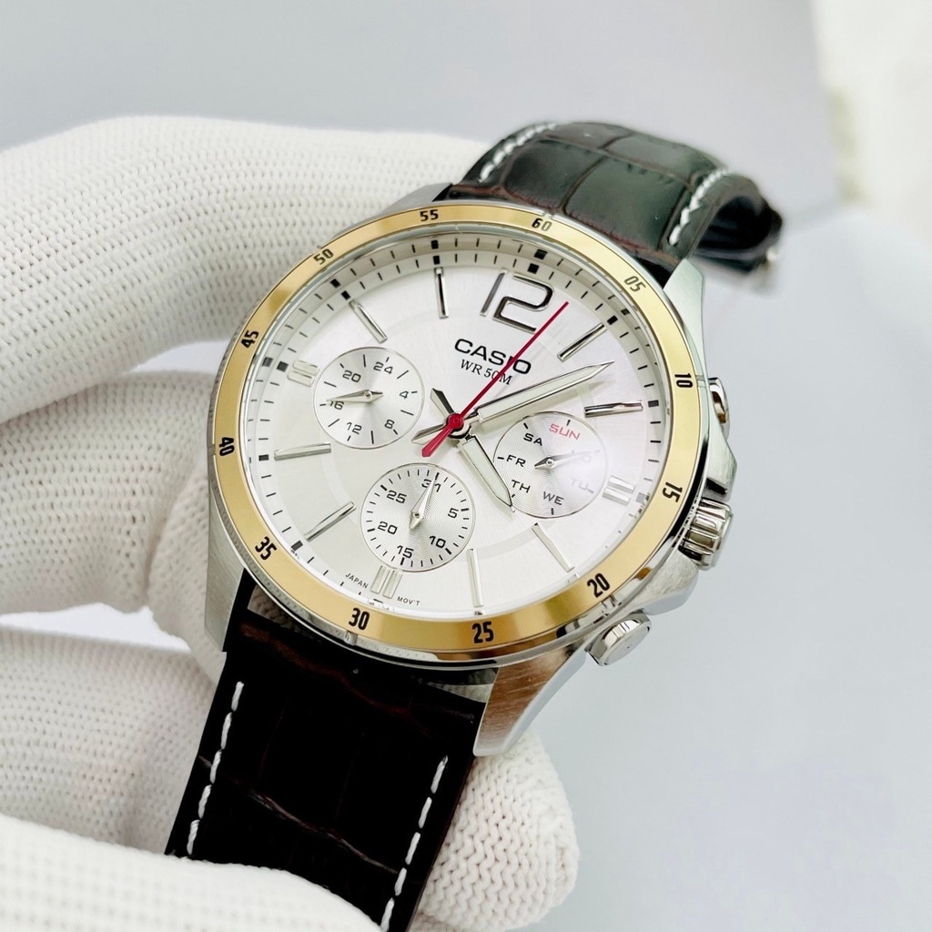 Đồng hồ Casio nam dây da MTP-1374L-7AVDF chính hãng