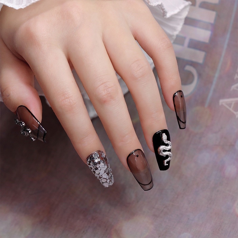 Charm rắn trang trí móng độc lạ cá tính-charm nail