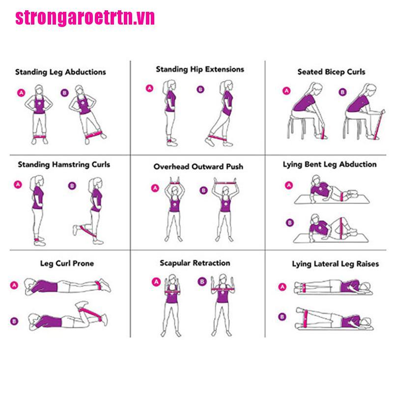 Dây Đai Kháng Lực Co Giãn Hỗ Trợ Luyện Tập Gym / Yoga / Thể Hình