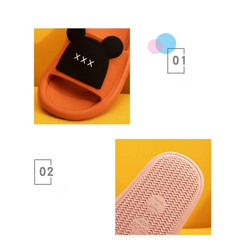 Dép Quai Ngang Chống Trượt Họa Tiết Hoạt Hình Dễ Thương Thời Trang Mùa Hè Cho Cặp Đôi