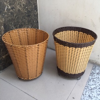 Sọt đựng rác nhựa giả tre vát đáy size lớn dùng cho gia đình,quán ăn, văn phòng,nhà hàng