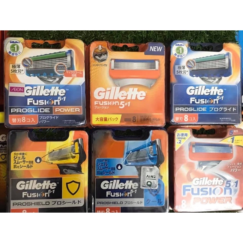 Dao Cạo râu GILLETTE Fusion 5+1 và lưỡi thay thế hàng nội địa Nhật Bản