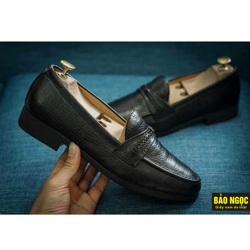 Giày lười nam da bò cao cấp ✅ Giày da nam kiểu dáng Hàn Quốc 🎁 Bảo hành nổ da 12 tháng