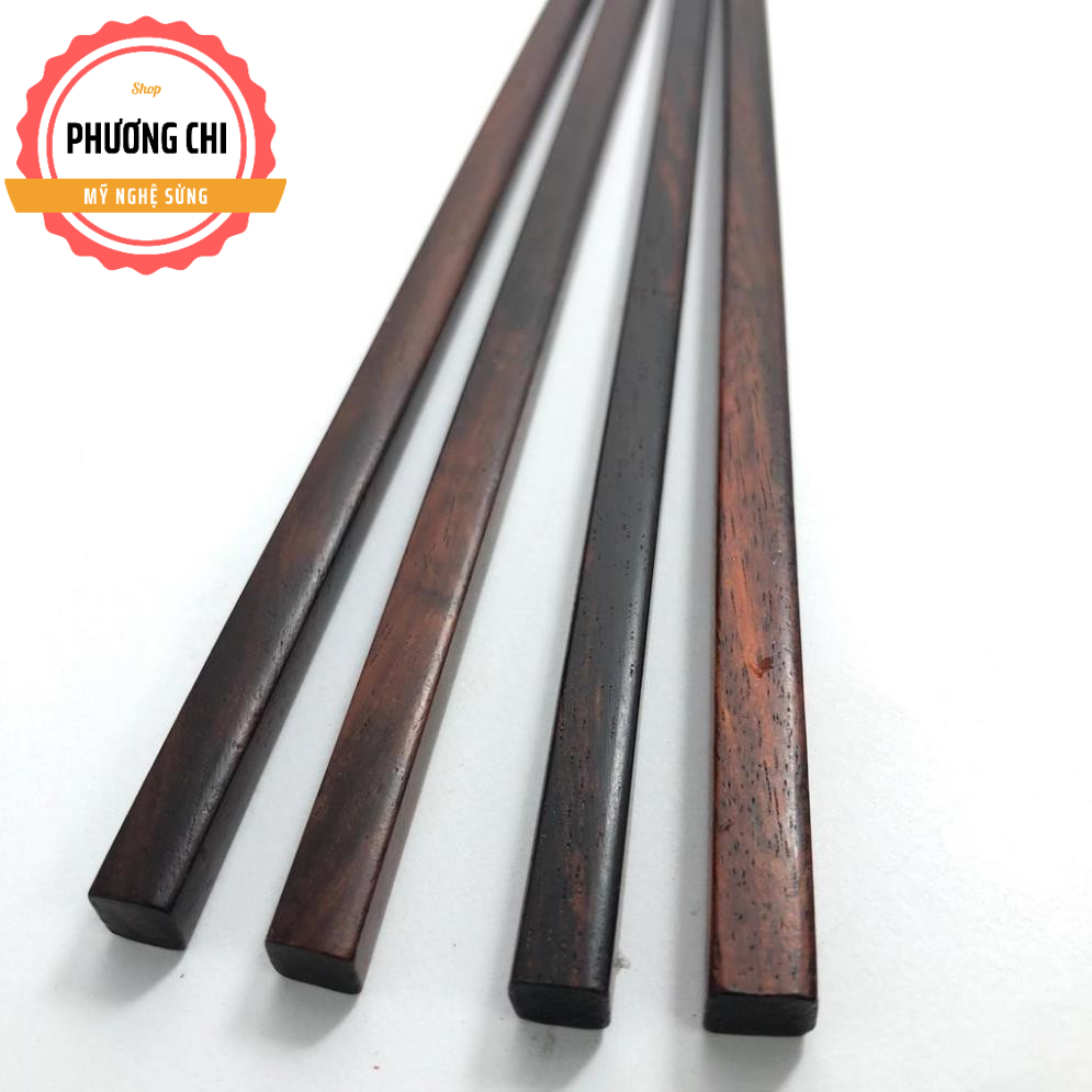 Đũa gỗ trắc siêu chắc siêu bền chống mốc [ bộ 10 đôi ], Đũa gỗ cao cấp không chất bảo quản | Mỹ nghệ phương chi