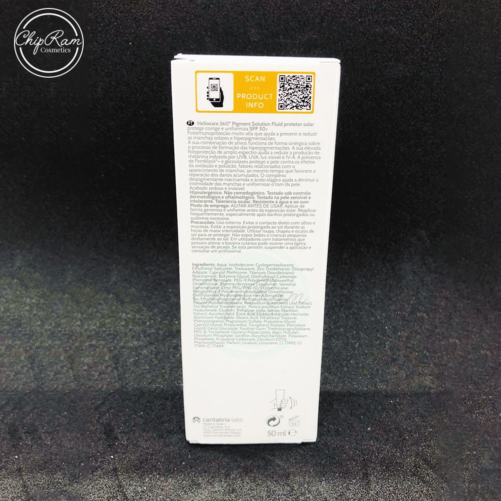 Kem chống nắng Heliocare 360 Pigment Solution Fluid 50ml giảm đốm nâu