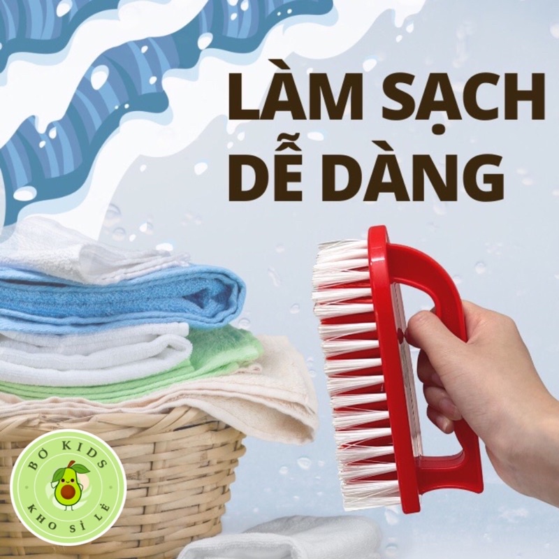 Bàn chải chà quần áo, giày dép có tay cầm Việt Nhật  đa năng, chà sạch mọi vết bẩn