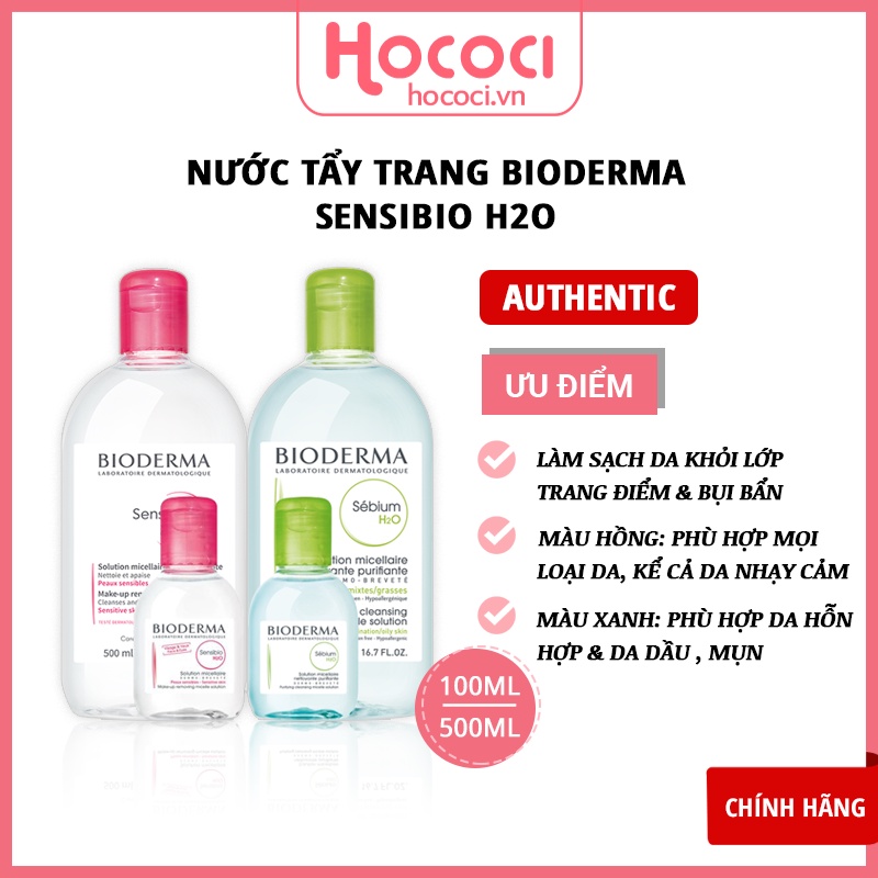 ✅[CHÍNH HÃNG] Nước Tẩy Trang Bioderma Micellaire Solution Sensibio - Sebium H2O