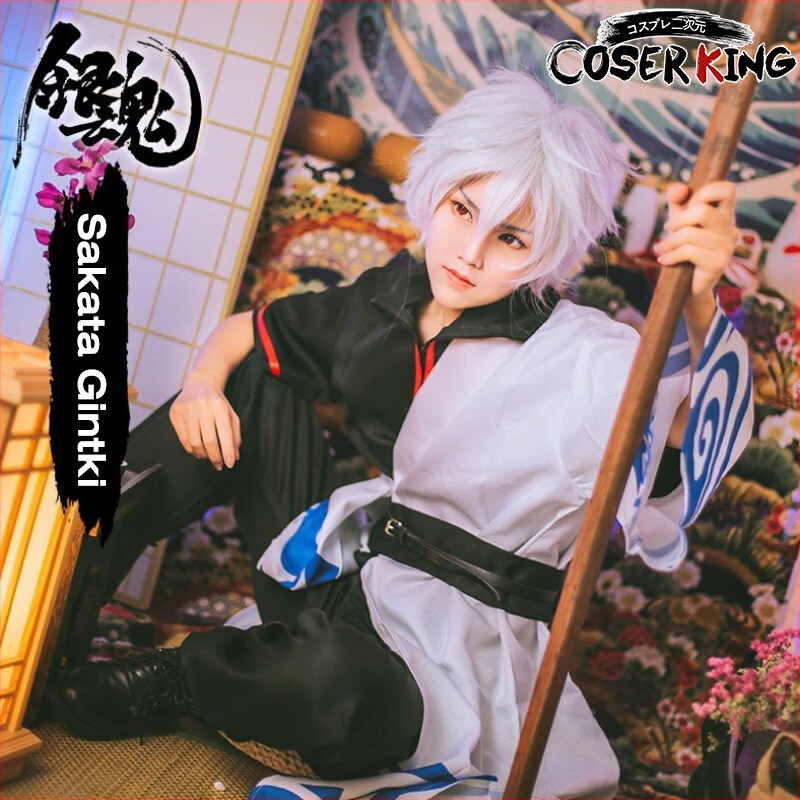 Bộ Tóc Giả Họa Tiết Hoạt Hình Gintama Sakata Gintki Anime COSER KING