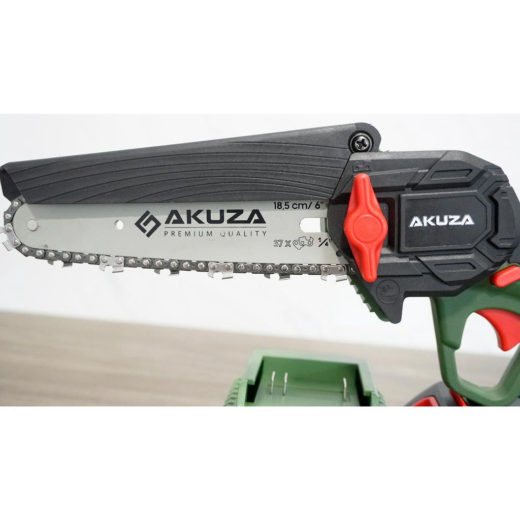Máy cưa xích pin AKUZA thế hệ mới 2023 2 pin 21V 10Cell