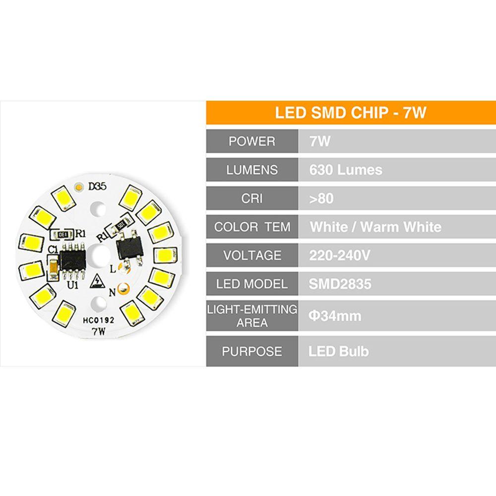 YIYU Bóng Đèn LED Ánh Sáng Trắng 220V