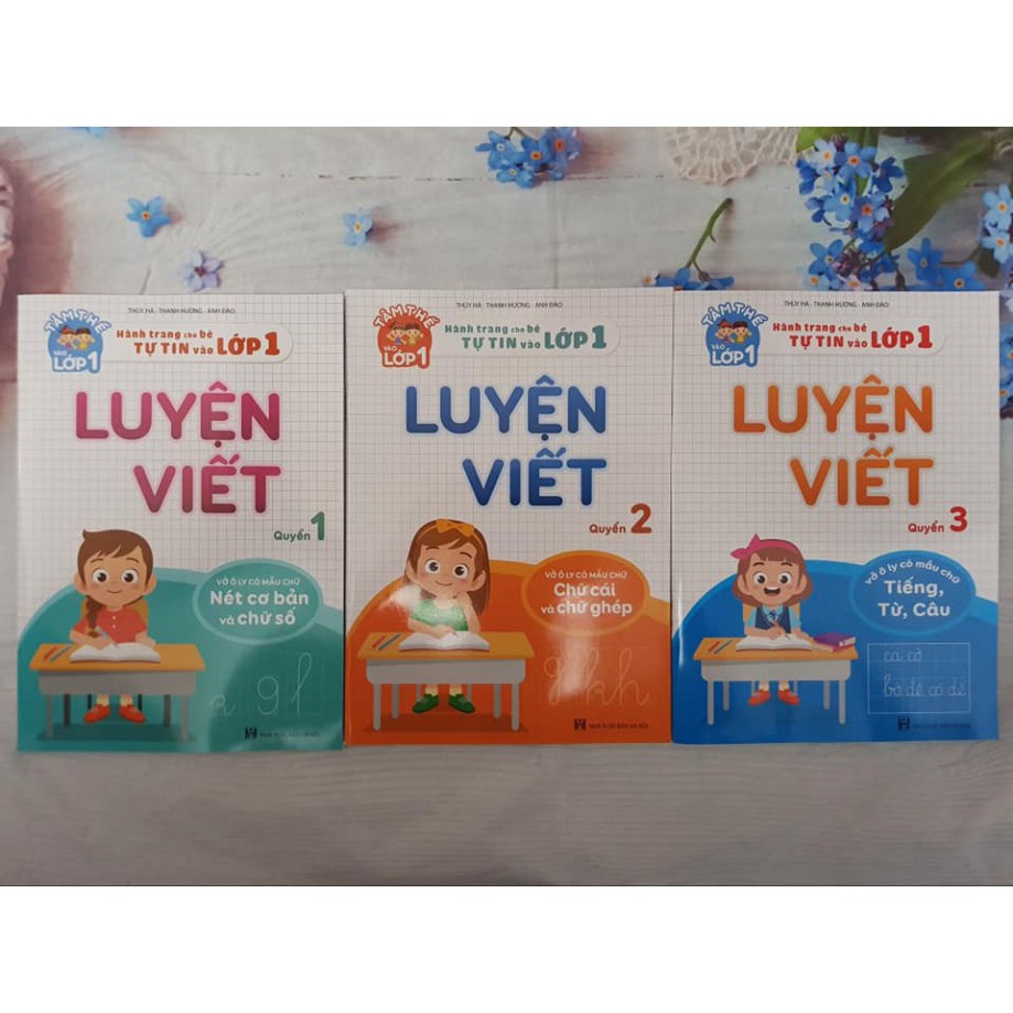 Combo 3 quyển luyện viết cho bé vào lớp 1.