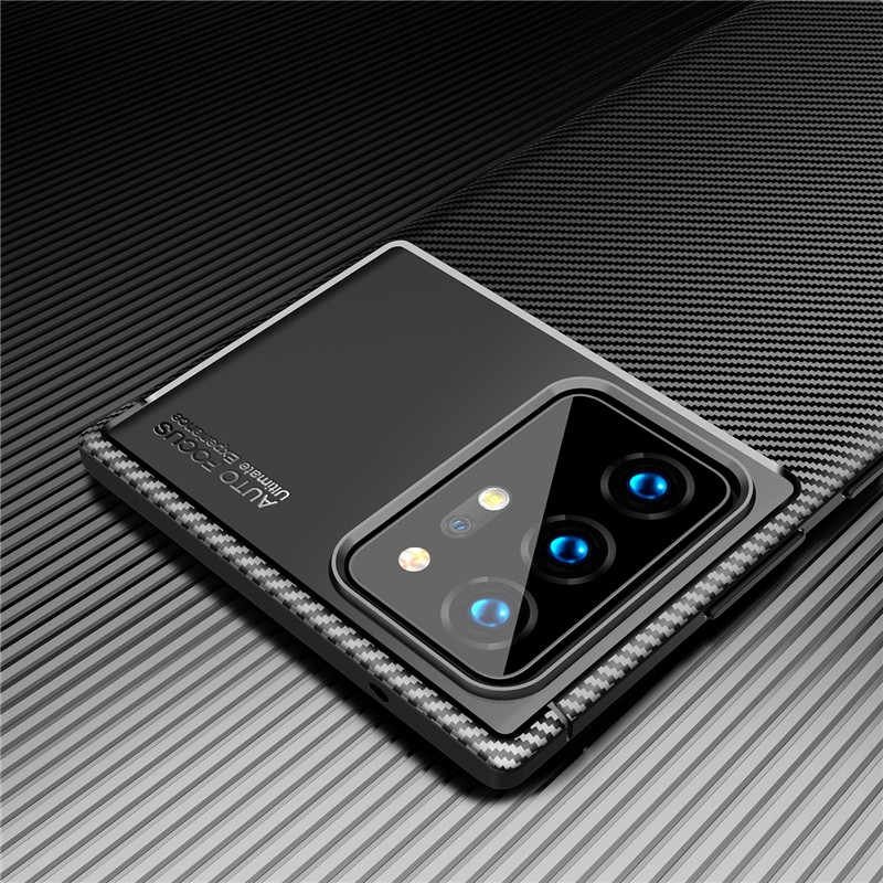 Ốp điện thoại TPU kết cấu chải sợi carbon chịu nhiệt chống vỡ cho Samsung Galaxy Note 20 20 Ultra S20 Plus Ultra