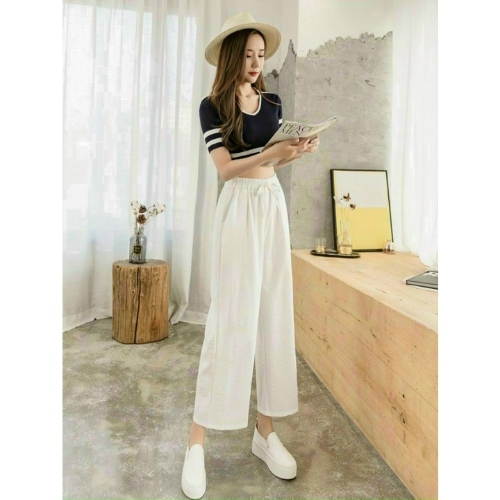 Quần Nữ Ống Suông Chất Đũi Mát 3 Màu Có Dây Rút Eo Form Rộng Mặc Đẹp Phù Hợp Mọi Nơi NEW UNISEX