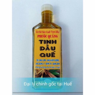 Tinh dầu quế nguyên chất 100% lọ 60ml hiệu phước quảng chai dẹt