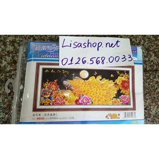 Tranh thêu VỢ CHỒNG- PHÚ QUÝ CÁT TƯỜNG X8163(87x43cm)