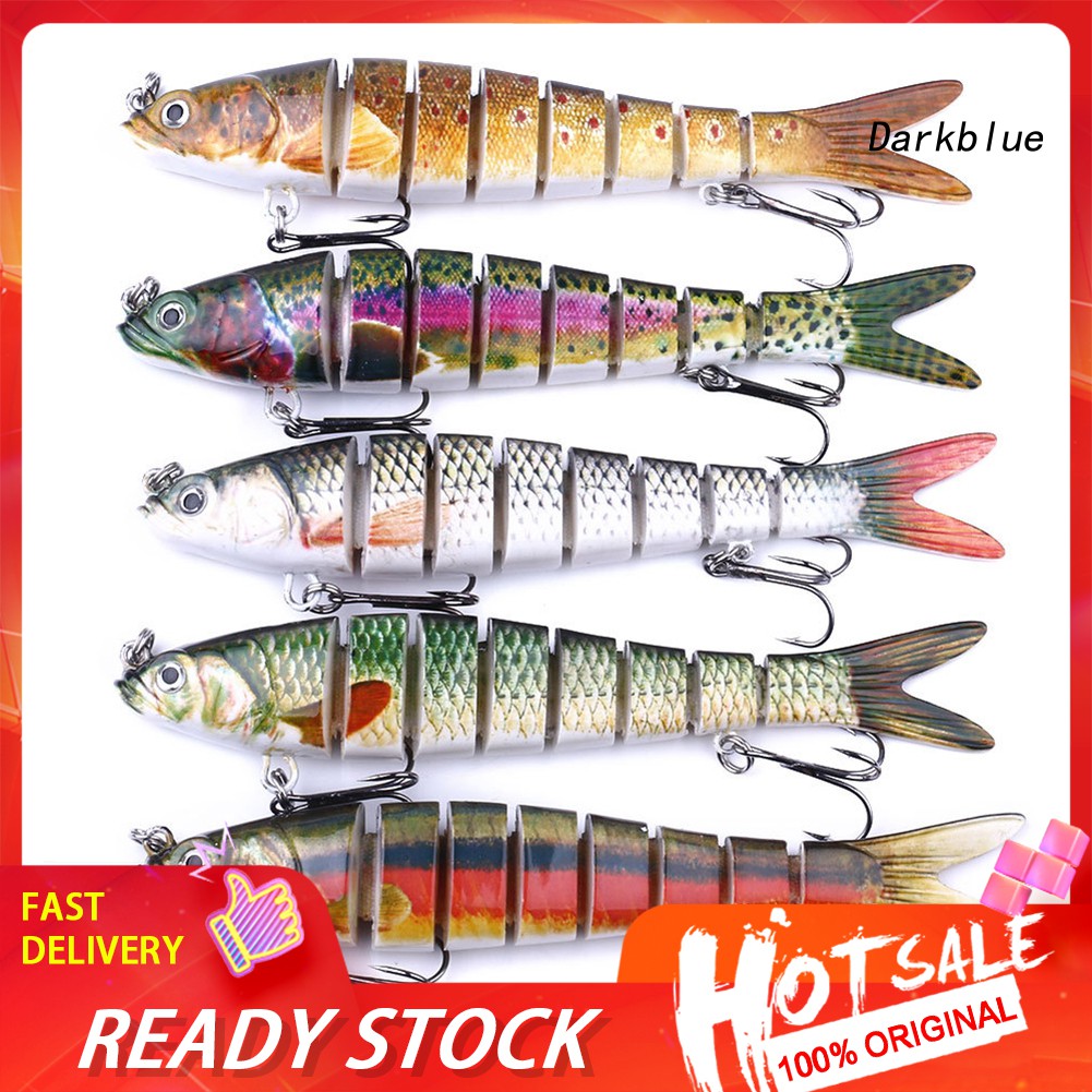 Mồi Câu Cá Giả 3D 13.7cm 27g Nhiều Khớp Nối Kèm Móc Câu