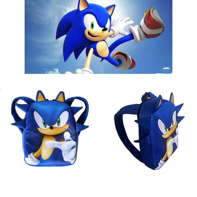 Sẵn Sàng Hàng!!! Balo Đi Học In Hình Sonic the Hedgehog 3D Độc Đáo Thời Trang Cho Trẻ Em Trai