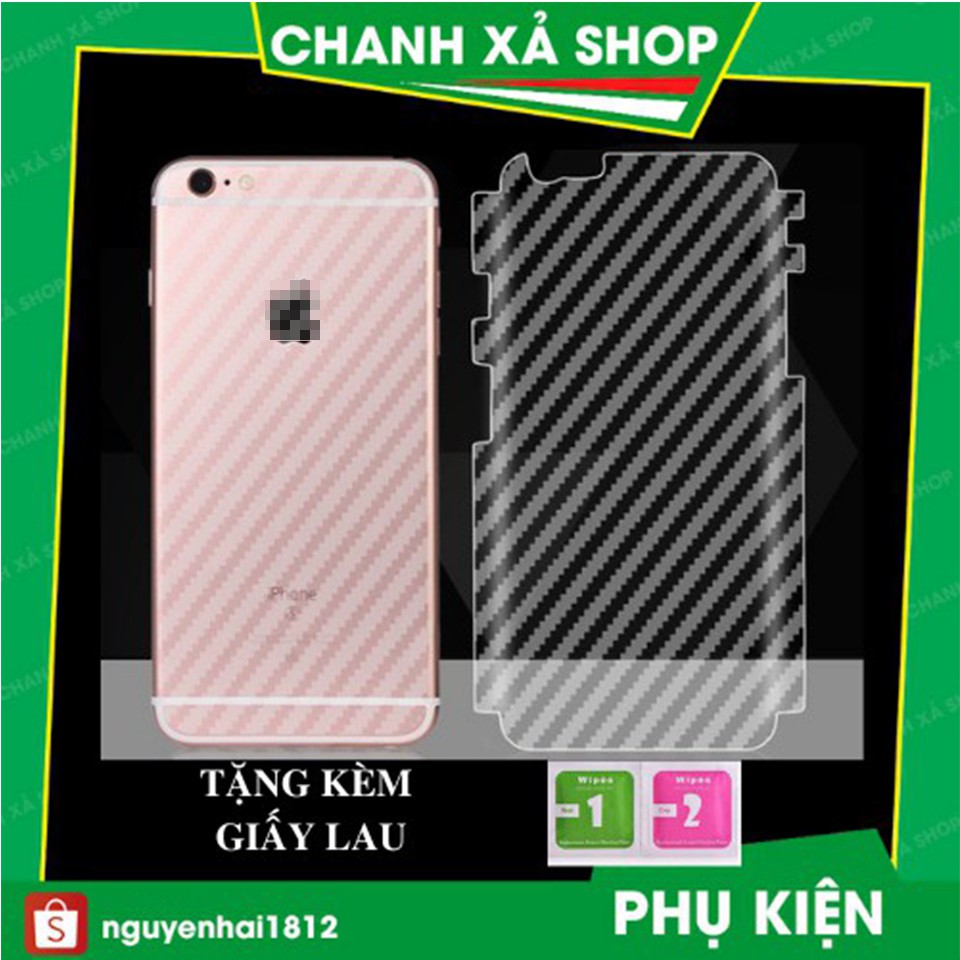 Miếng dán mặt lưng cacbon/carbon/ppf bảo vệ điện thoại iphone 6/6s/7/7plus/8/8plus/plus/x/xr/xs/11/12/13/pro/max