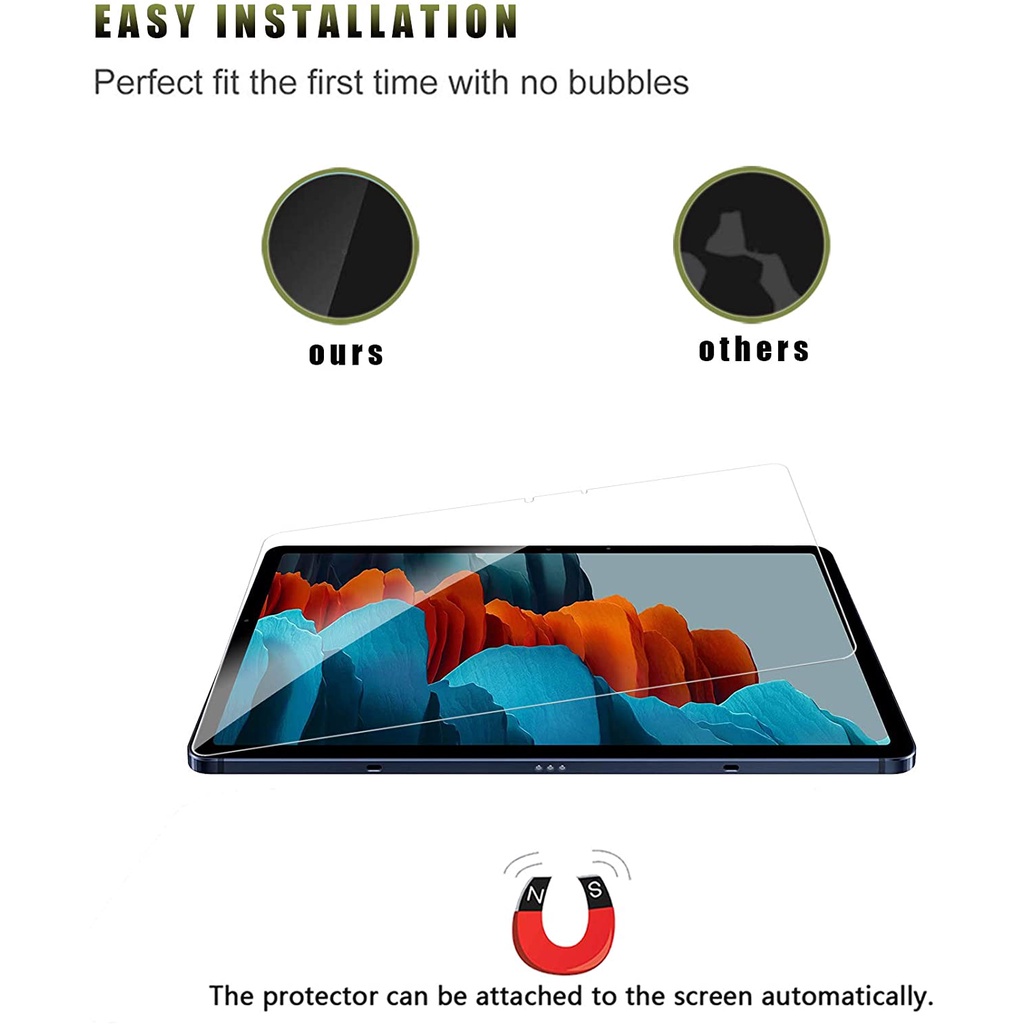 Set 2 Kính Cường Lực 9H Bảo Vệ Toàn Màn Hình Dành Cho Samsung Galaxy Tab A7 S7 A8 S8 #7