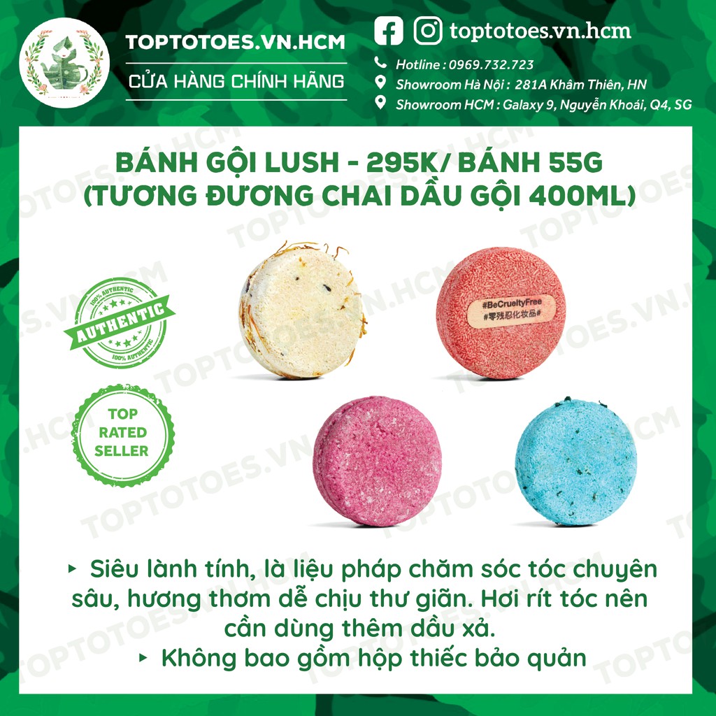 Bánh gội Lush Solid Shampoo Bars lành tính, chăm sóc tóc chuyên sâu