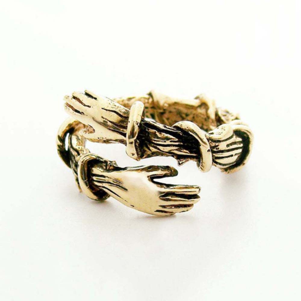 Nhẫn ôm ngón tay bằng hợp kim thiết kế cổ điển thời trang cho cặp đôi