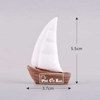 [Giá siêu rẻ] Thuyền buồm cổ dễ thương - Phụ kiện trang trí cho cây xanh